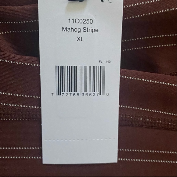MPG REVITALIZE CUT—TO-LENGTH LEGGINGS IN MAHOGANY STRIPE XL - Picture 7 of 9
